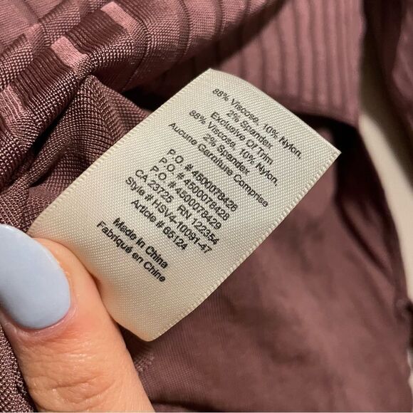 Aritzia Wilfred Mauve Maincy Open Back Backless Long Sleeve Bodysuit Size XS - Picture 6 of 6